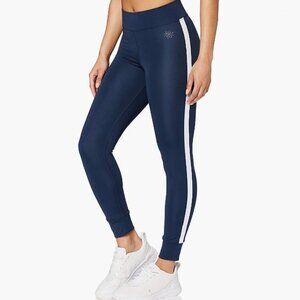 AURIQUE Women's High Waist Side Stripe 7/8 Yoga Legging, MEDIUM